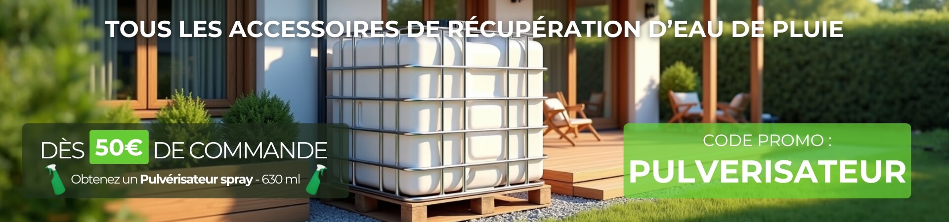 Bannière Multicuves.com, pluverisateur offert pour 50€ d'achats